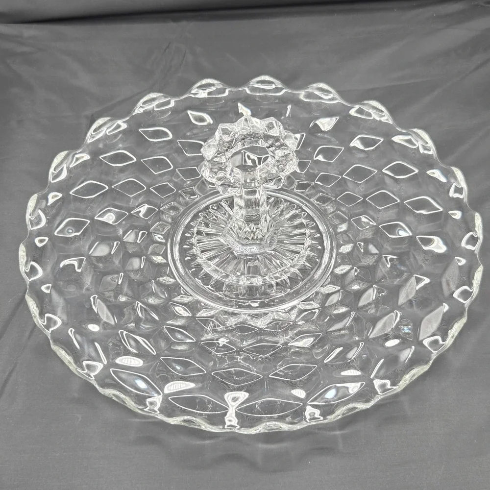 Vintage Fostoria American pattern Appetizer Tray  12